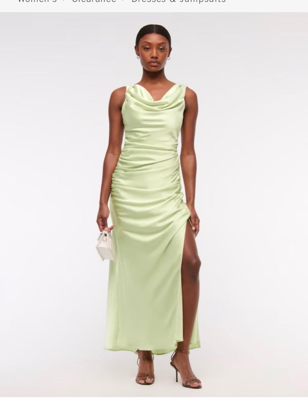 Abercrombie & Fitch Cowl Neck Draped Maxi Dress